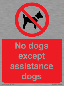 No dogs except assistance dogs